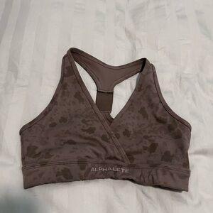 Alphalete Camo Brown Sports Bra